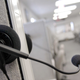 A headset hangs on a cubical wall after the last telemarketing shift at Spectrum Marketing Services, Inc. September 26, 2003 in Philadelphia, Pennsylvania.